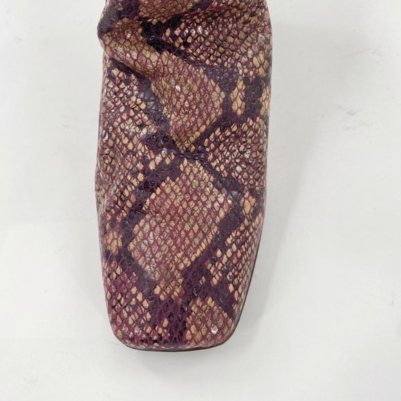 Free People Cybill Boots Ankle Wine Snake Size 39 / 8.5 NEW - Picture 6 of 12